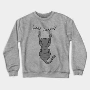 Cat Scratch. Gray. Crewneck Sweatshirt